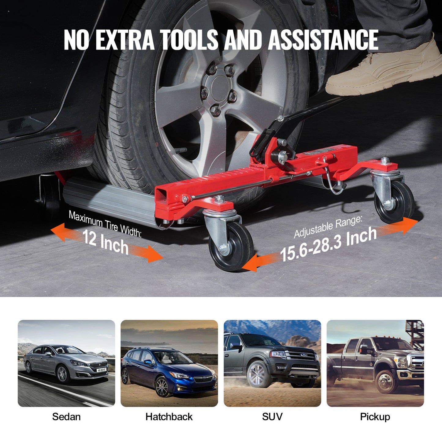 Rad Dolly Heavy Duty Fahrzeug Positionierung Reifen Jack Auto Heber 1500 Lbs