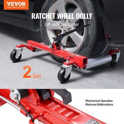 Rad Dolly Heavy Duty Fahrzeug Positionierung Reifen Auto Heber 1500Lbs 2 Pack