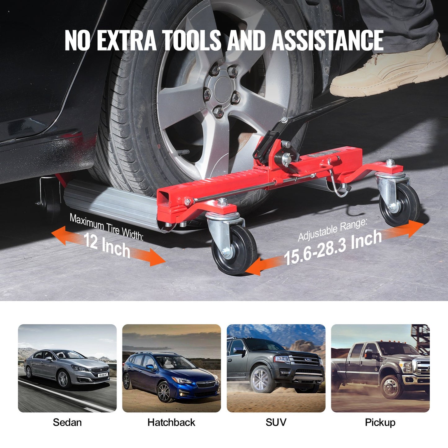 Rad Dolly Heavy Duty Fahrzeug Positionierung Reifen Auto Heber 1500Lbs 2 Pack