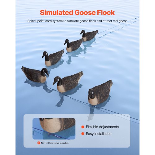 Canada Goose Decoy Utomhusgåsflytare med ultrarealistisk färg 6-pack