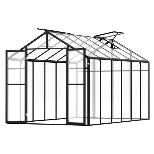 Polykarbonatväxthus 8 x 12 Ft Outdoor Walk-in Växthus för trädgård