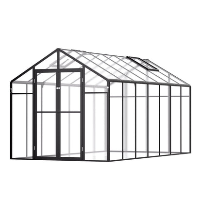 Polykarbonatväxthus 8 x 14 Ft Outdoor Walk-in Växthus för trädgård