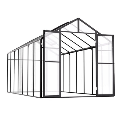 Polykarbonatväxthus 8 x 14 Ft Outdoor Walk-in Växthus för trädgård