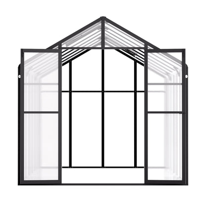 Polykarbonatväxthus 8 x 14 Ft Outdoor Walk-in Växthus för trädgård