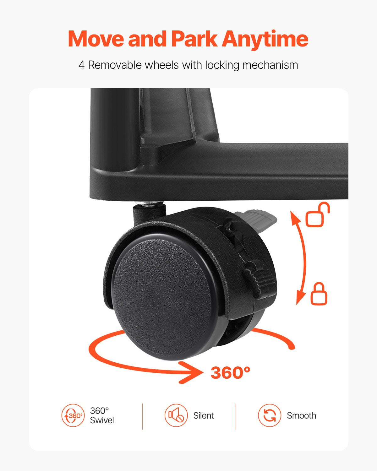 Scrapbook Rolling Storage Cart 6-Tier Large Capacity with 6 Clear Cases Black