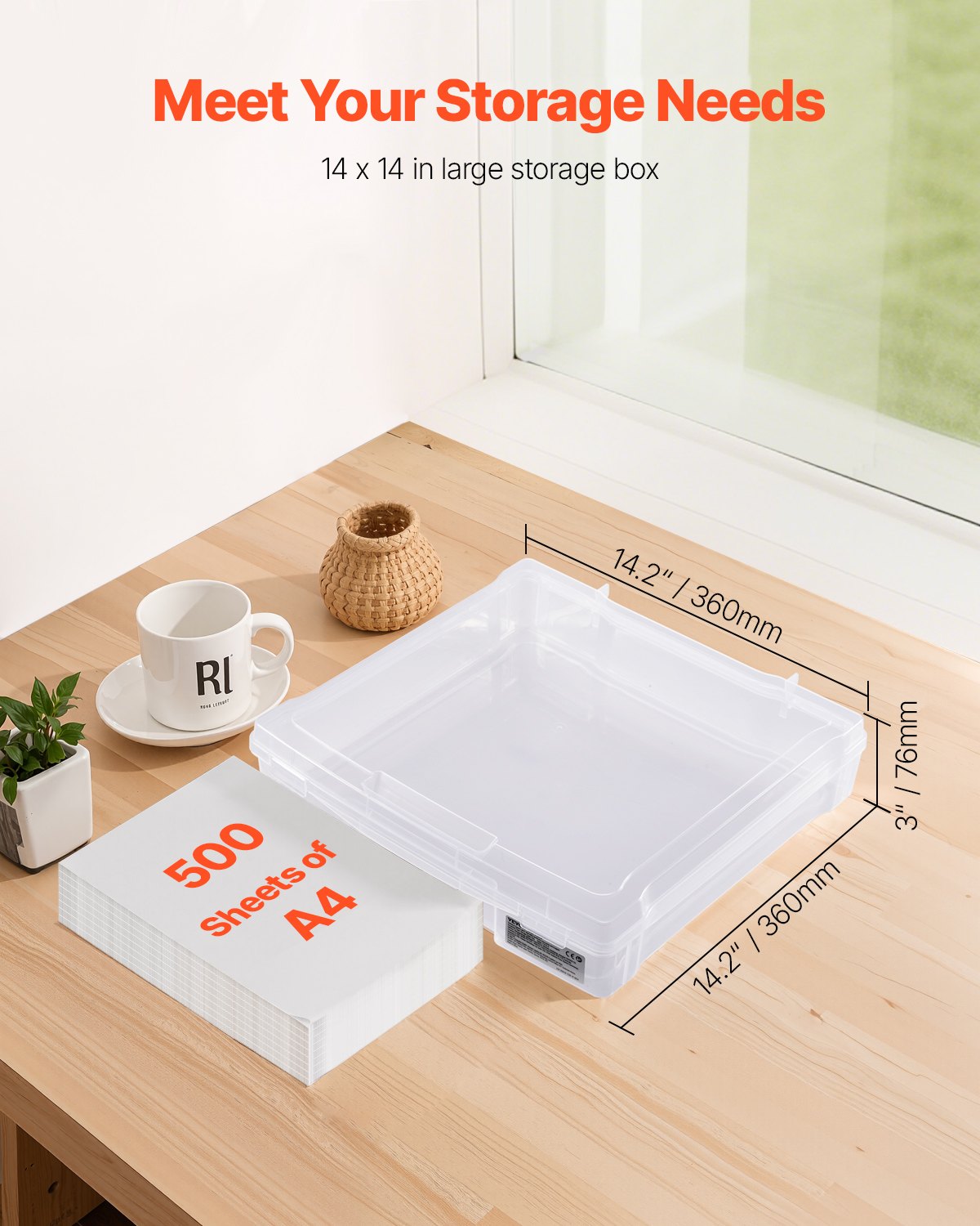 Scrapbook Paper Storage 6-Pack Stackable Plastic Board Game Boxes Clear Case