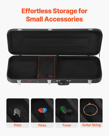 Bass Guitar Hard Case 48.03in Waterproof with Lock and Key for Bass Guitar