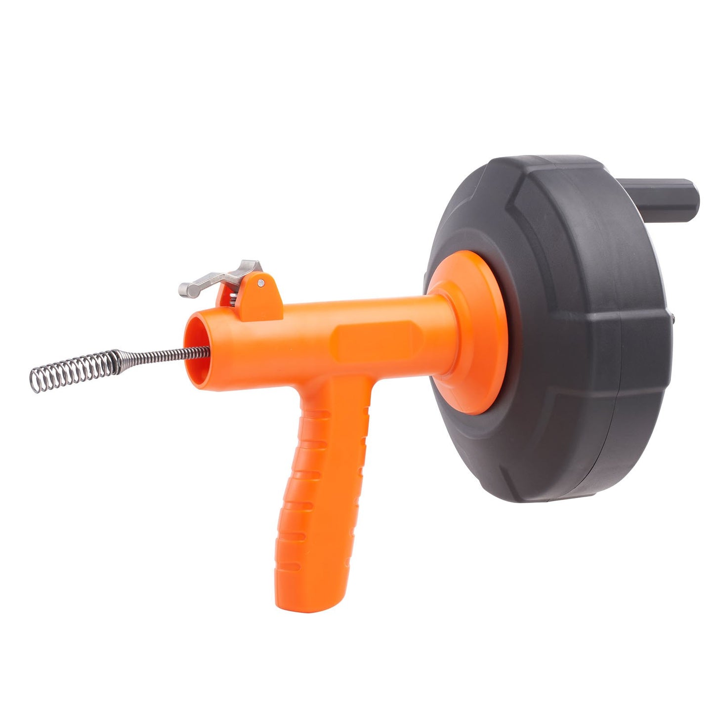 Drain Auger 25 Ft, Plumbing Snake Auto Feed, Plumber Snake with Drill Attachment, Pipe Snake Drain Clog Remover for Kitchen Bathroom Shower Sink with Protective Hose and Gloves