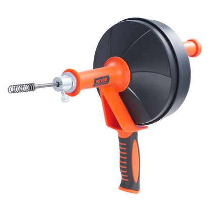Drain Auger 25 Ft, Plumbing Snake with Drill Attachment, Plumber Snake Drain Clog Remover for Kitchen Bathroom Shower Sink with Protective Hose and Gloves