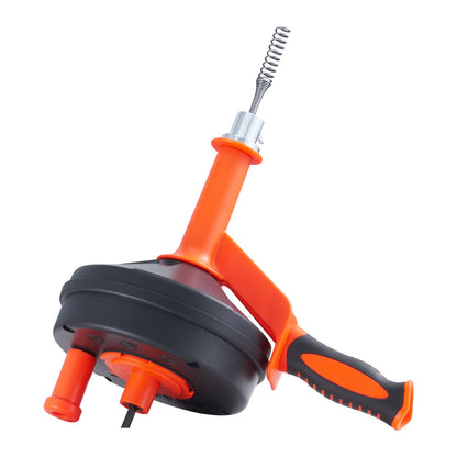 Drain Auger 25 Ft, Plumbing Snake with Drill Attachment, Plumber Snake Drain Clog Remover for Kitchen Bathroom Shower Sink with Protective Hose and Gloves