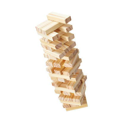 Tumbling Timber Toy 54 Block Tumling Tower Blocks Game Pine Wood Crate