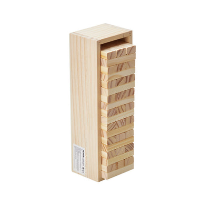 Tumbling Timber Toy 54 Block Tumling Tower Blocks Game Pine Wood Crate