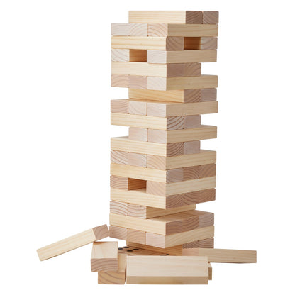 Tumbling Timber Toy 60 Blocks Giant Tumble Tower Blocks Game Pine Wood Bag