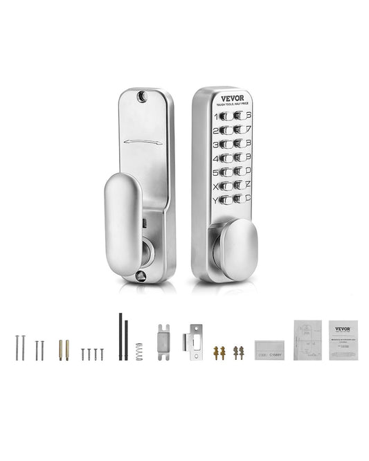 Mechanical Keyless Entry Door Lock 14 Key Mechanical Keypad Door Knob Home