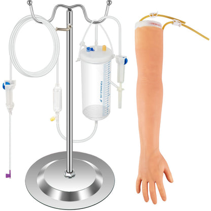 Phlebotomie-Übungsset, intravenöses Training zur intravenösen Venenpunktion, hochsimuliertes IV-Übungsarmset mit Tragetasche, Üben und Perfektionieren von IV-Fähigkeiten, für Krankenpflegeschüler und Fachkräfte