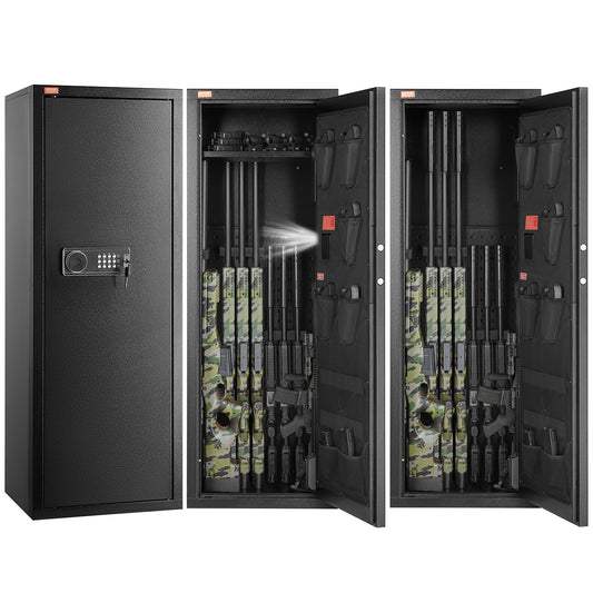10-12 Rifle Gun Safe Rifle Safe with Lock Digital Keypad Removable Shelf
