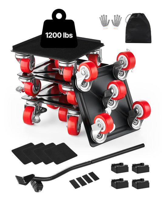 Möbelwagen, robuster Möbeltransporter mit 5 Rädern, 1200 lbs Tragkraft