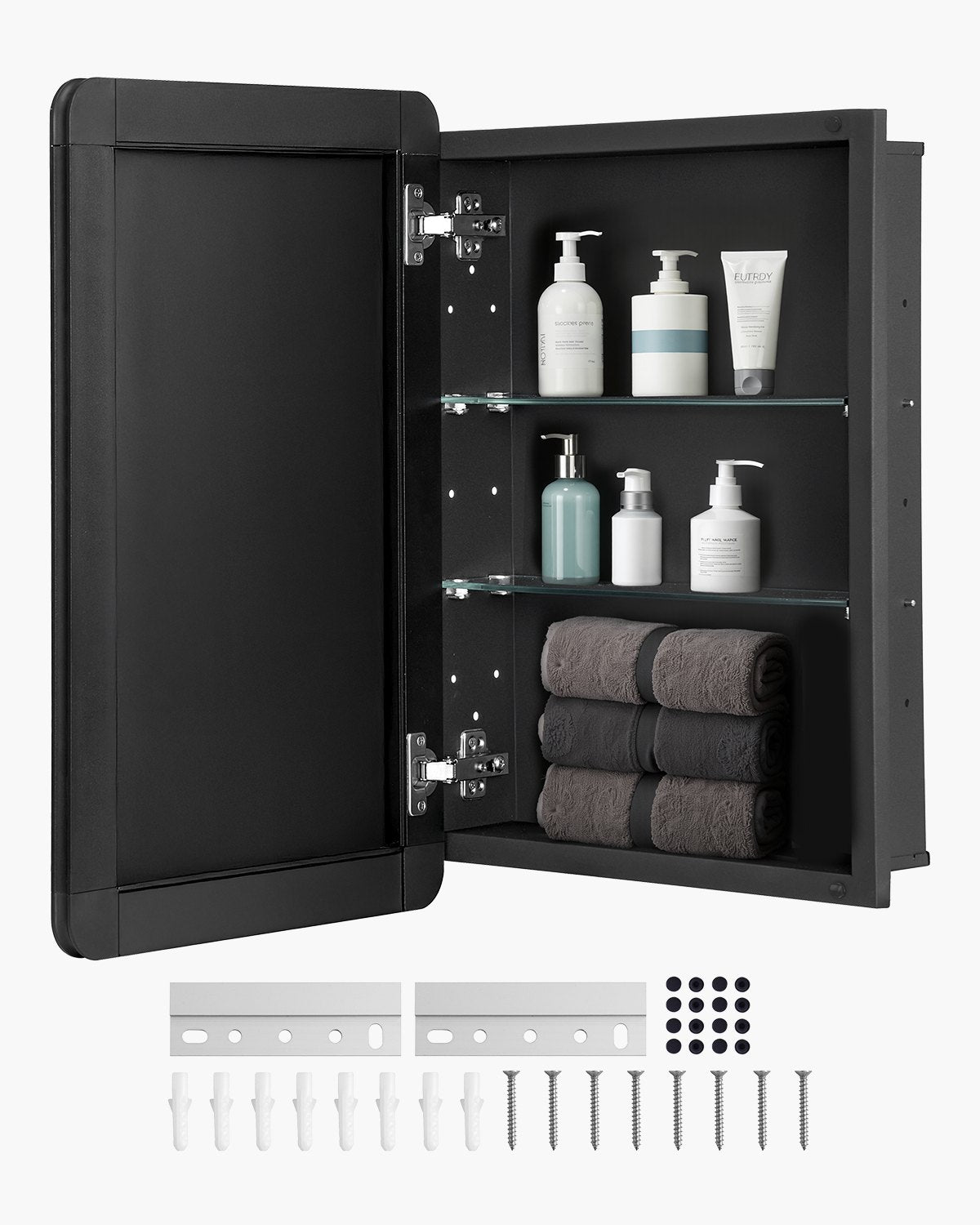 Medicine Cabinet 16" x 24" Mirror Medicine Cabinet Adjustable Shelves