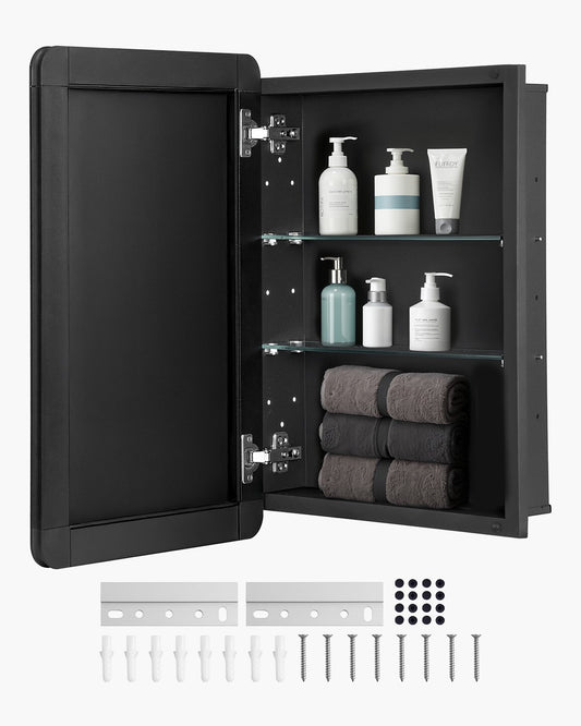 Medicine Cabinet 16" x 24" Mirror Medicine Cabinet Adjustable Shelves