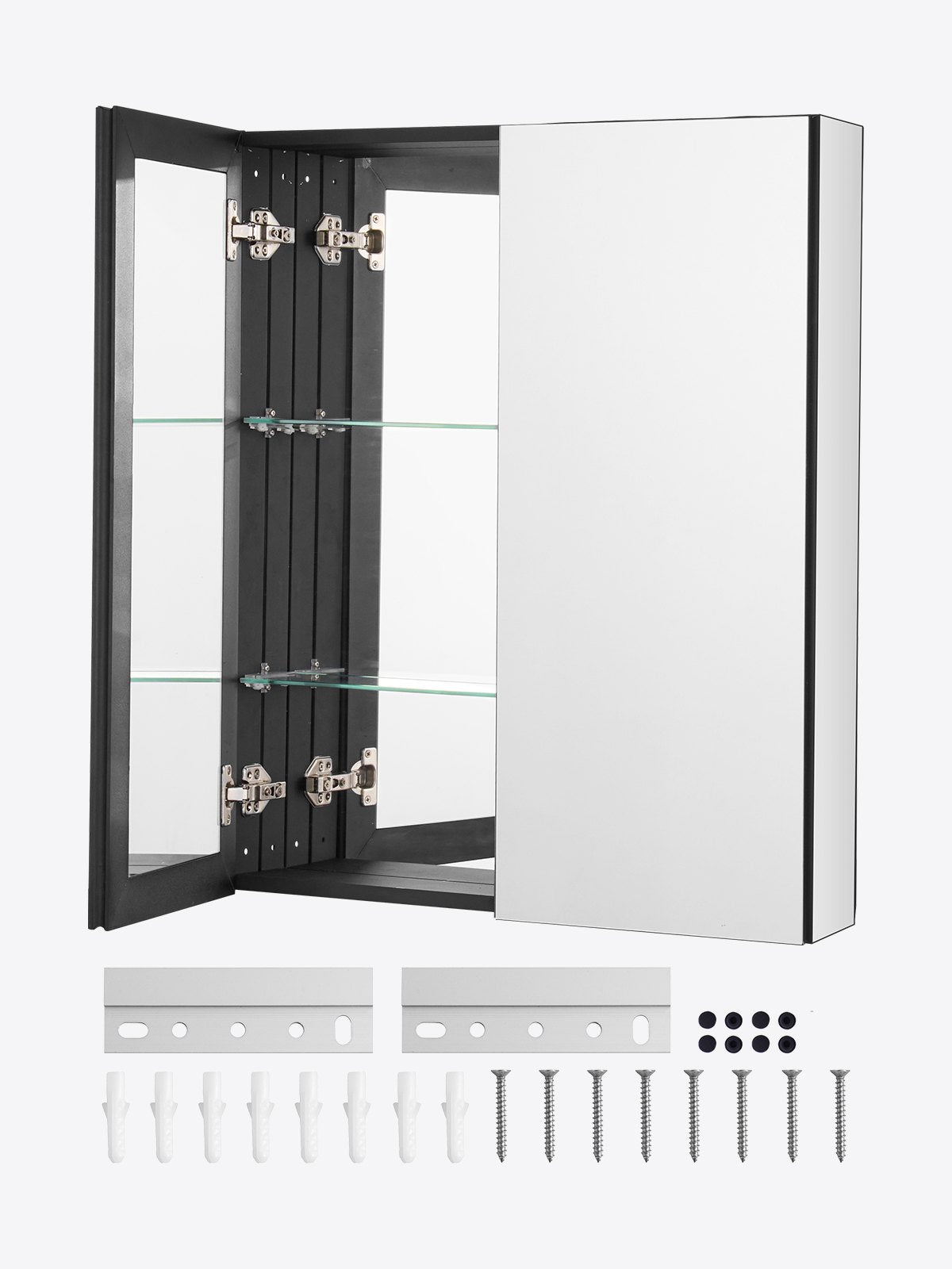 Medicine Cabinet 26" x 30" Mirror Medicine Cabinet Adjustable Shelves