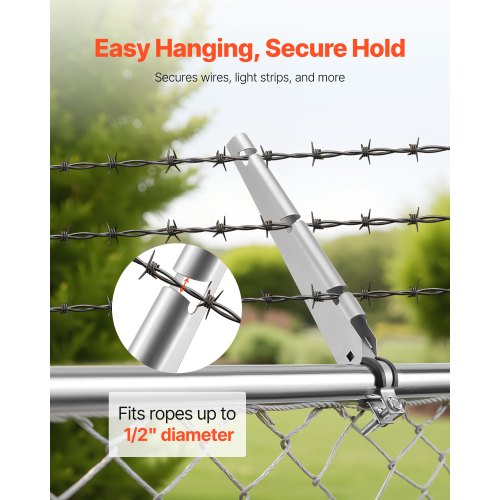 10-pack 35cm Barbed Wire Arm Extenders for 3.3cm to 3.8cm Chain Link Fence | EU