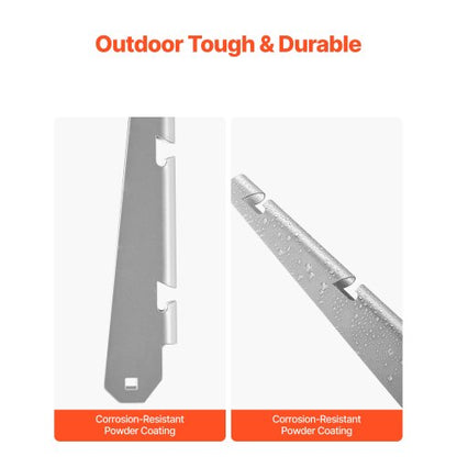 Barbed wire arms 10-pack 30 cm extension for fence posts, surface mounted | EU