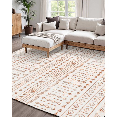 Stor Matta 1,5x2,1 m Halkfri och rivtålig Golvmatta Modern Beige