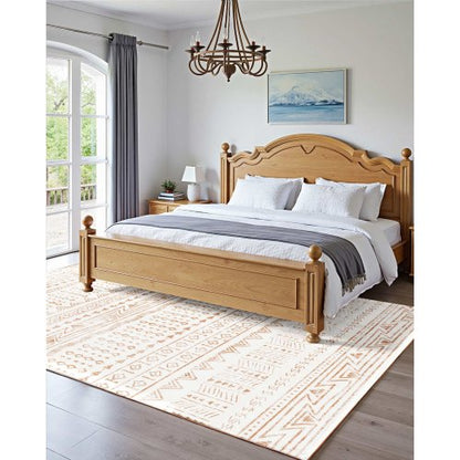Stor Matta 1,5x2,1 m Halkfri och rivtålig Golvmatta Modern Beige