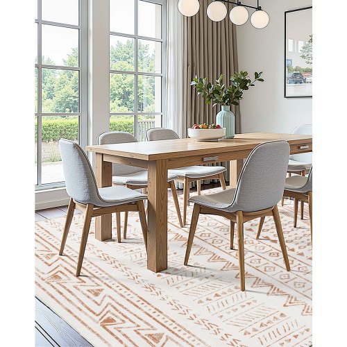 Stor Matta 1,5x2,1 m Halkfri och rivtålig Golvmatta Modern Beige