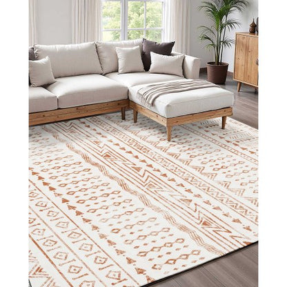 Stor Matta 1,8x2,7 m Halkfri och Rivtålig Golvmatta Modern Beige