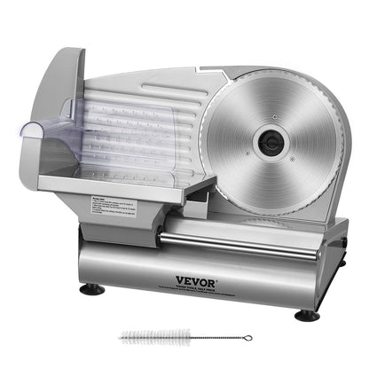 Meat Slicer, 180W Electric Deli Food Slicer with 7.5" SUS420 Stainless Steel Blade and Blade Guard, 0 - 0.6 Inch Adjustable Thickness for Home Use, Easy to Clean, Cut Meat, Bread, Ham and Cheese