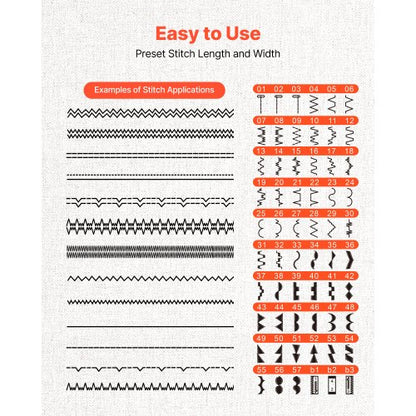 Datoriserad symaskin Digital symaskin 60 stygnapplikationer |  EU