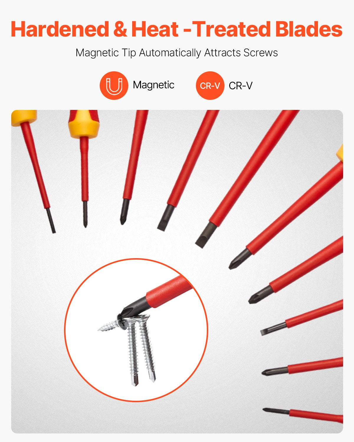 Insulated screwdriver set 11-piece insulated tool set for electricians