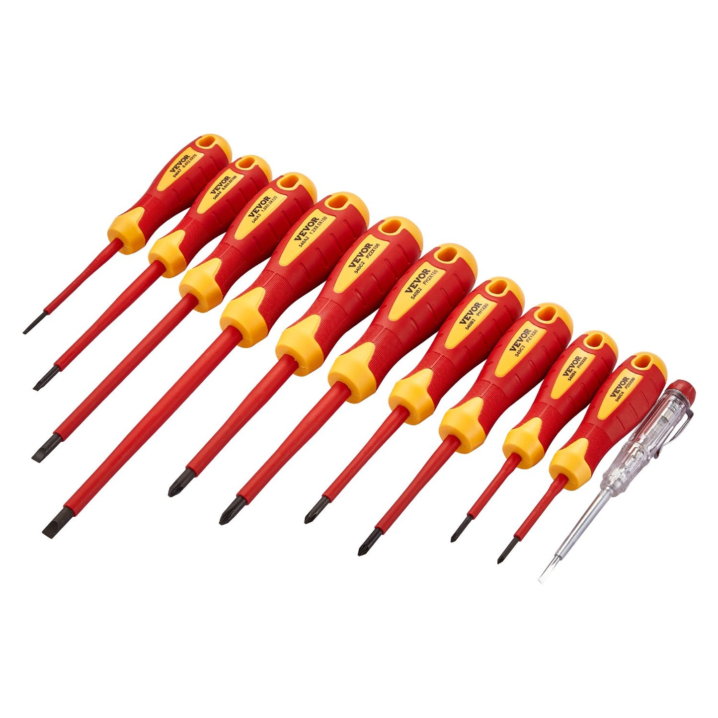 Insulated screwdriver set 11-piece insulated tool set for electricians
