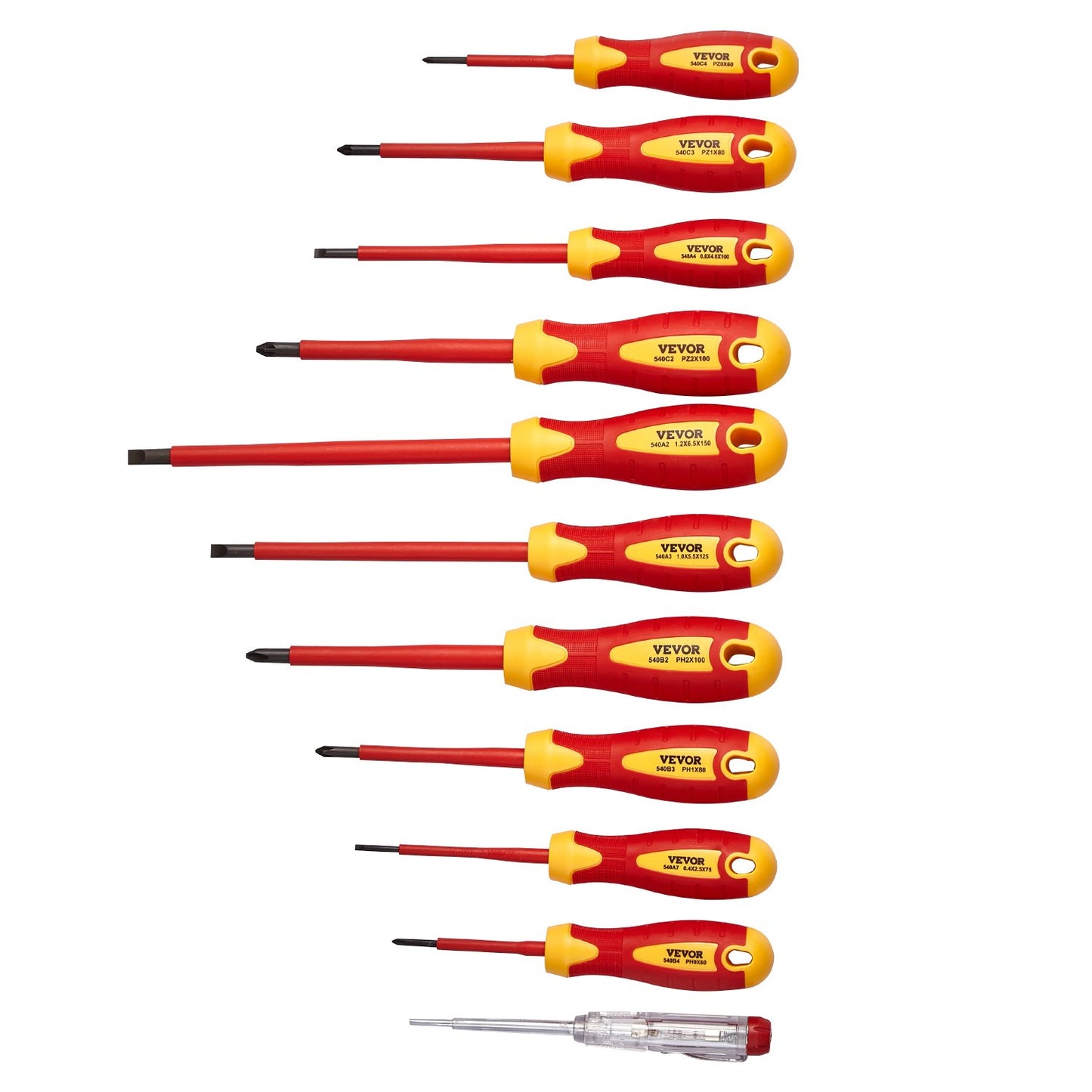 Insulated screwdriver set 11-piece insulated tool set for electricians