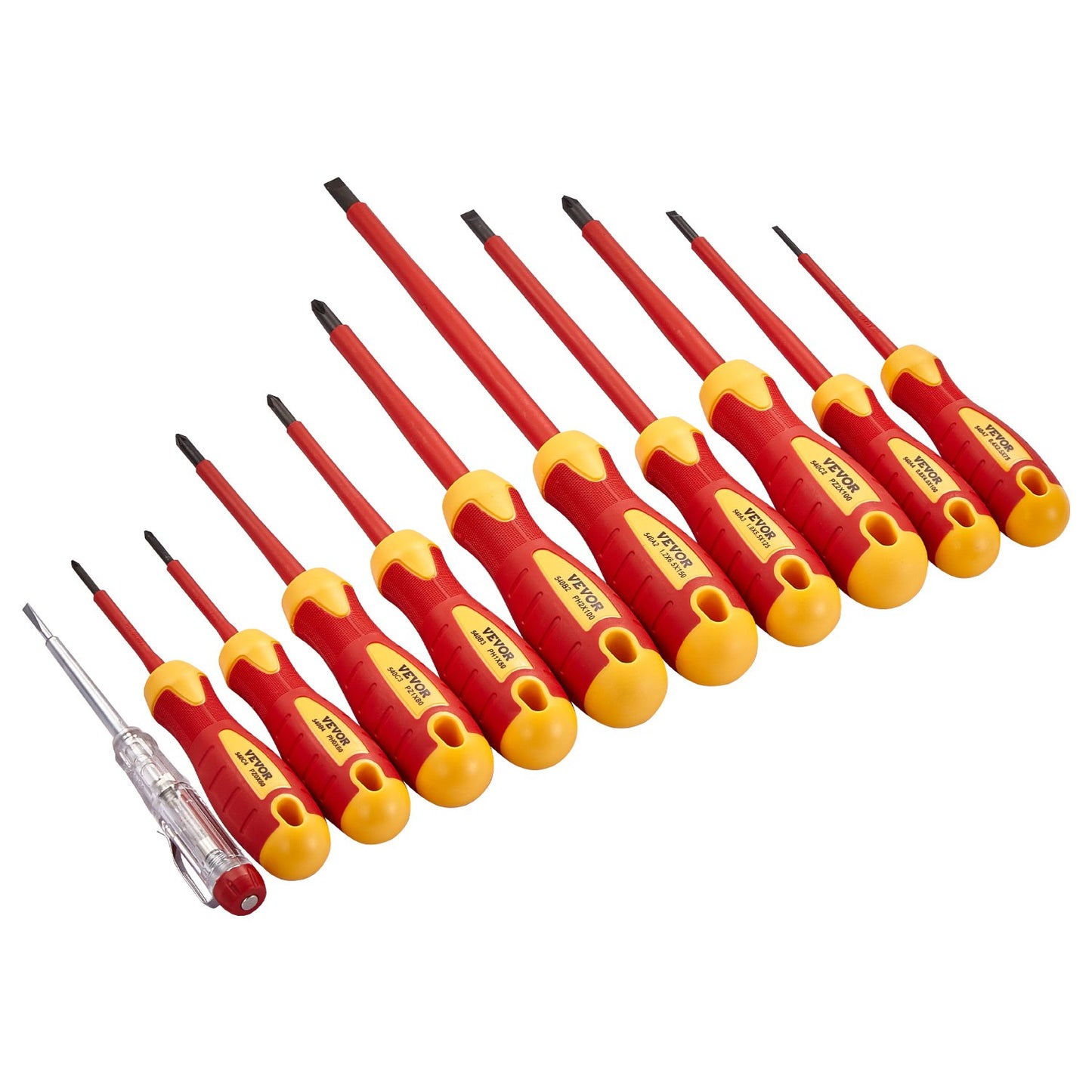 Insulated screwdriver set 11-piece insulated tool set for electricians
