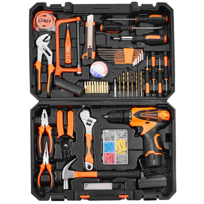 Tool kit 146 pieces household hand tool set with electric drill tool bag
