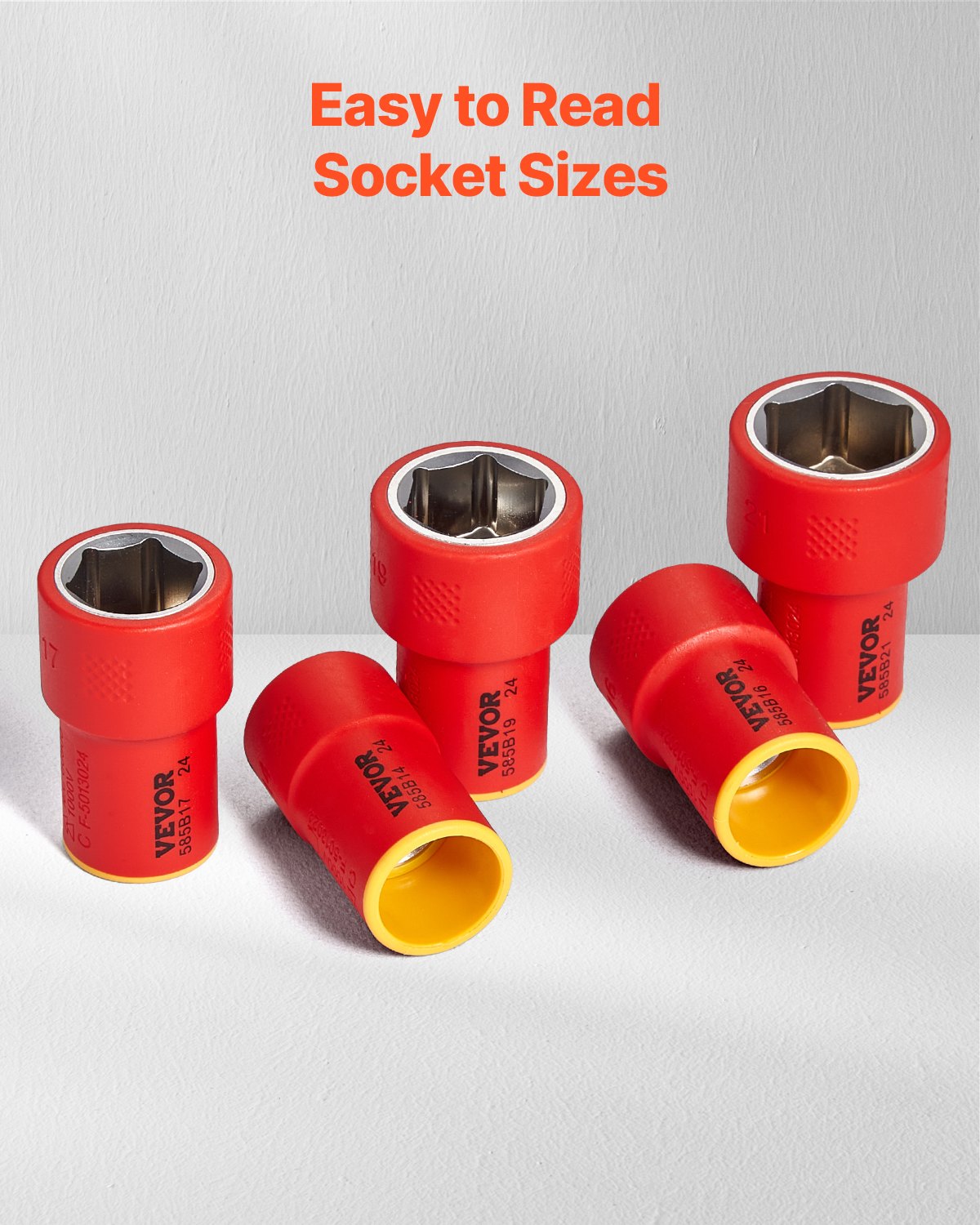 Isolerad Socket Set 16-delad Isolerad Socket Tool med T-handtagsnyckel