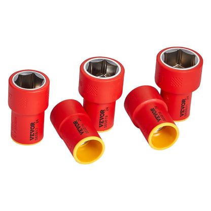 Isolerad Socket Set 16-delad Isolerad Socket Tool med T-handtagsnyckel