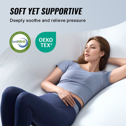 Madrass Topper Memory Foam Avtagbar & Tvättbar Queen 76,2 mm Tjocklek