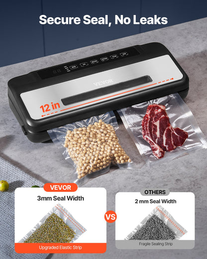 7-i-1 Vacuum Sealer Machine Compact Automatic Food Saver 120W Bags & Roll