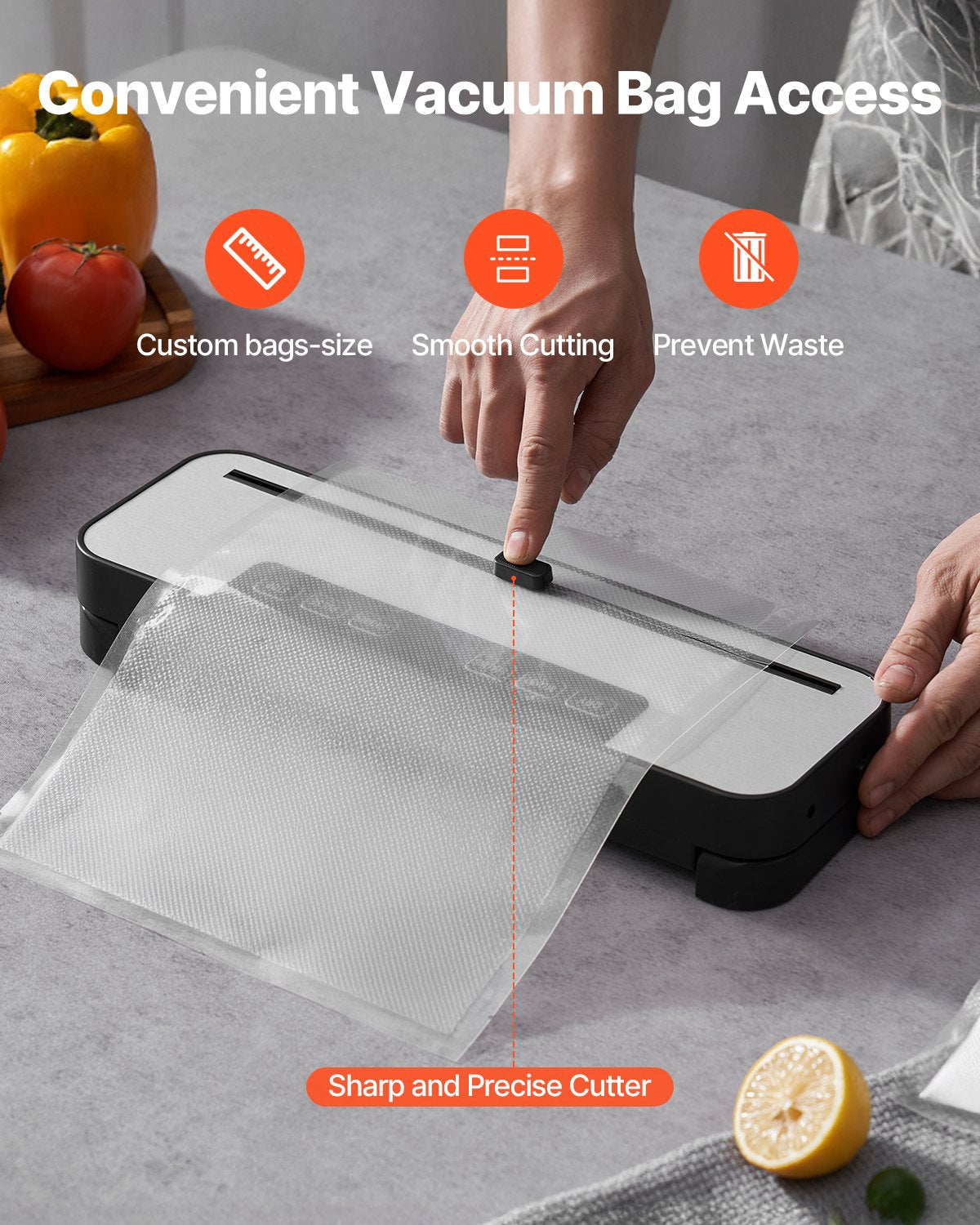 5-in-1 Vacuum Sealer Machine Fast Compact Automatic Food Saver 100W 10 Bag