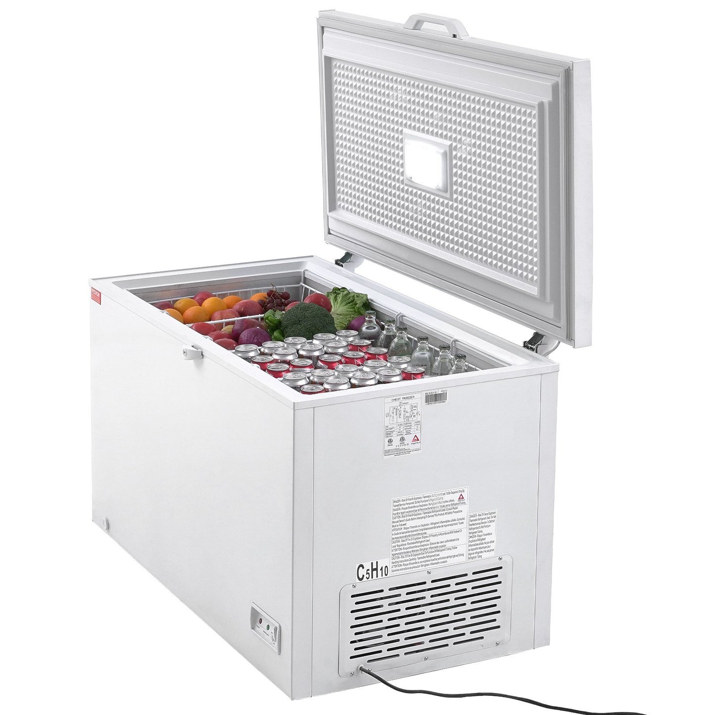 Kystfrys 12,8 ku.ft / 345 L stor djupfrys & 4 avtagbara korgar