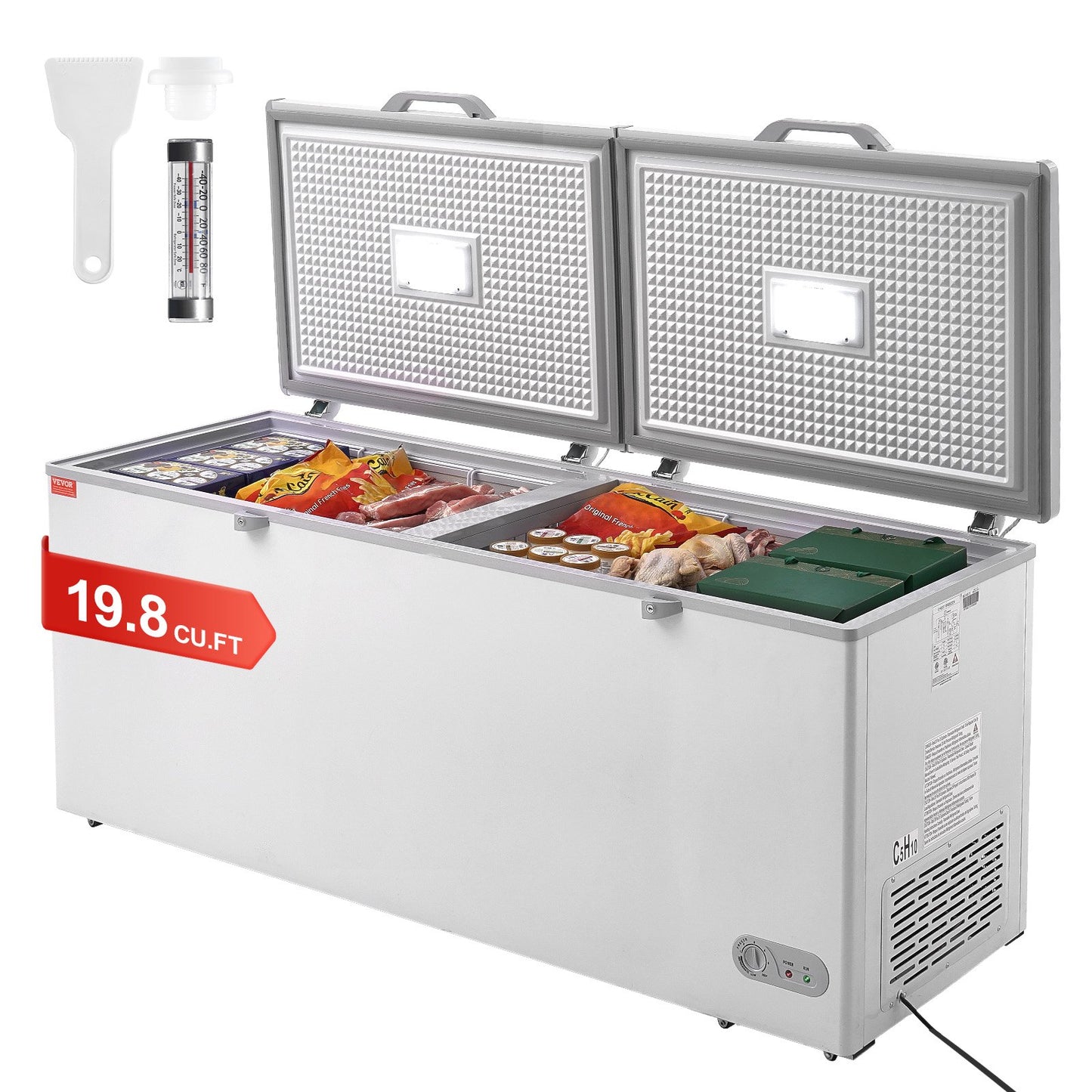 Kystfrys 19,8 ku.ft / 561 L stor djupfrys & 4 avtagbara korgar