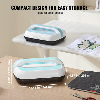 Värmepressmaskin 12 x 10 i bärbar värmeöverföringsmaskin Grön+Vit