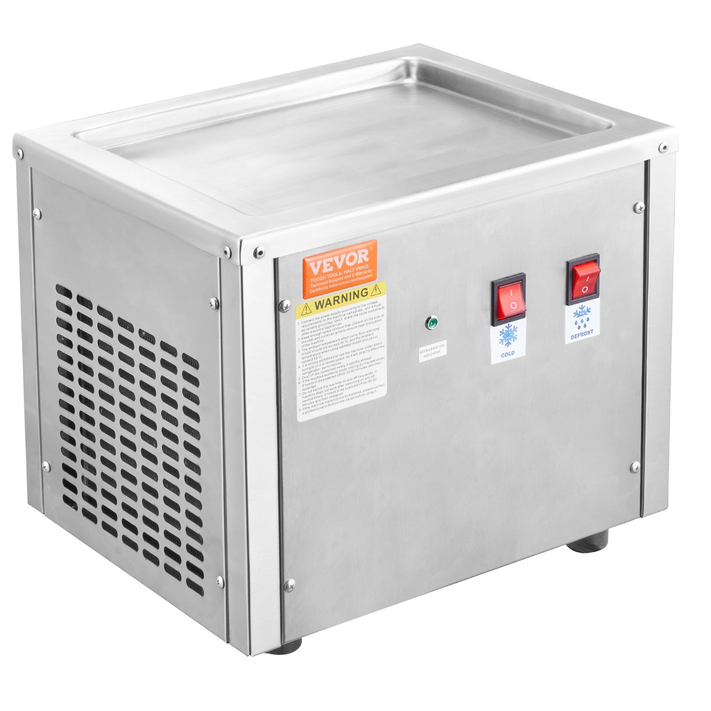 Maschine für frittierte Eisrollen, gerollte Eismaschine, 27,9 x 24,1 cm Pfanne