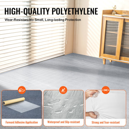 Carpet protection film 24" x 100" self-adhesive car carpet protector PE