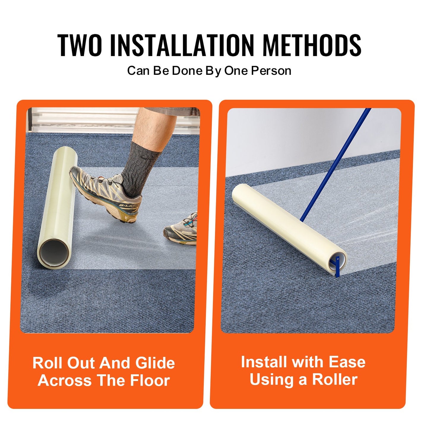 Mattskyddsfilm 36" x 200" självhäftande bilmattskydd PE