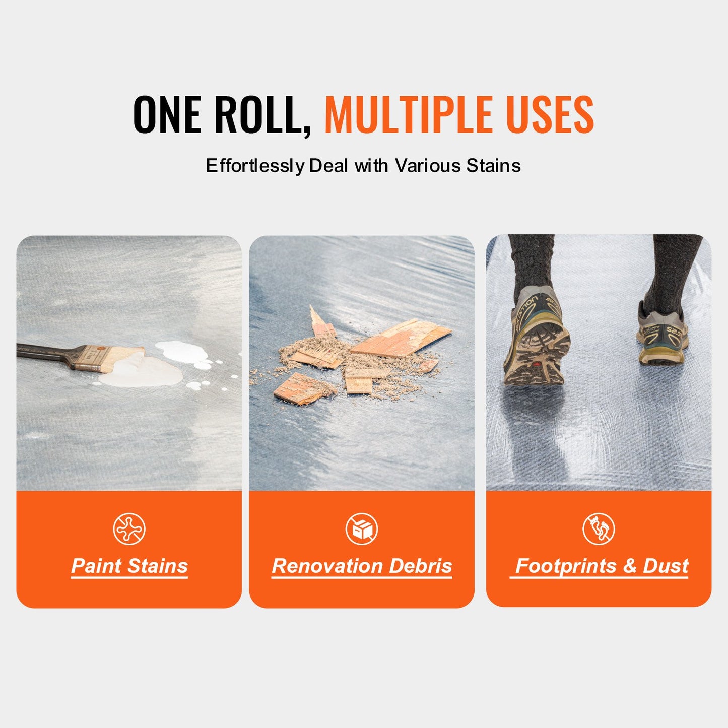 Mattskyddsfilm 36" x 200" självhäftande bilmattskydd PE