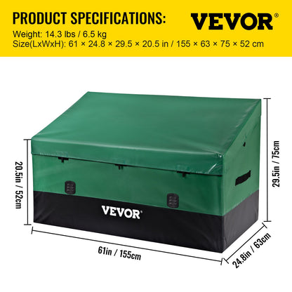 Outdoor-Aufbewahrungsbox, Terrassendeck-Box, 150 Gallonen, wasserdichte PE-Plane